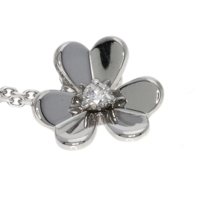 ヴァンクリーフアーペル　フリヴォル　スモール　YG フリヴォル イヤリング、スモールモデル 18K ホワイトゴールド