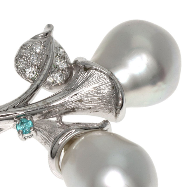 タサキ ペンダントトップ パール 真珠 サファイア ダイヤモンド