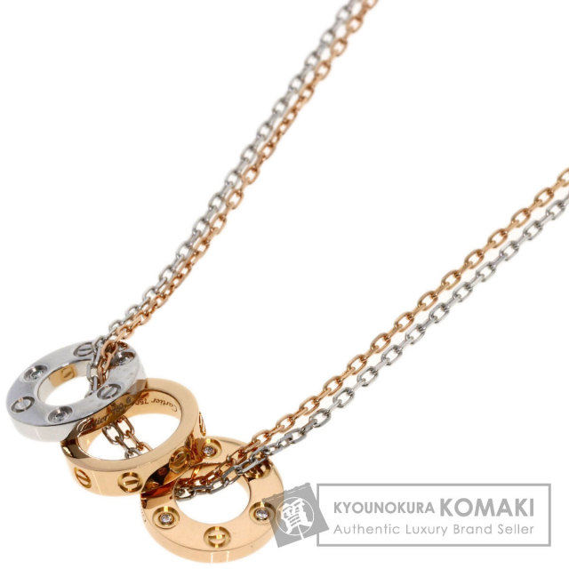 (C042911)Cartier ラブフープネックレス1P Au750 K18 C042911)Cartier ラブフープネックレス1P Au750 K18 C042911