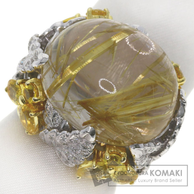 セレクトジュエリー リング・指輪 ルチレィテッドクオーツ サファイア ダイヤモンド