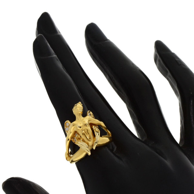 本物 カレライカレラ Carrera y Carrera 天使 モチーフ 750 YG リング 指輪 16.5号 イエローゴールド アクセサリー ジュエリー 中古 Carrera y Carrera カレライカレラ 天使モチーフ ダイヤモンド リング・指輪 K18イエローゴールド レディース [中古]  ブランド京の蔵小牧 ネット販売部