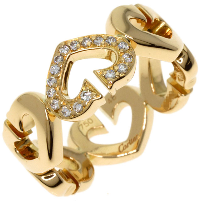 CARTIER カルティエ Cハート ダイヤモンド #48 リング・指輪 K18 