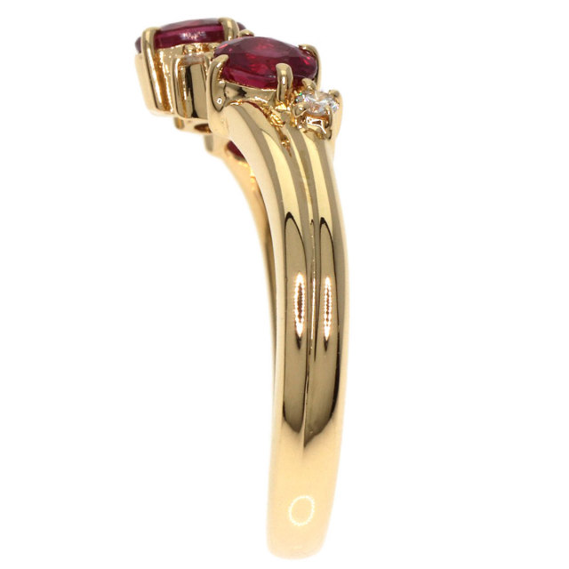 TASAKI タサキ ルビー ダイヤモンド リング・指輪 K18イエロー TASAKI タサキ ルビー ダイヤモンド リング・指輪 K18イエロー