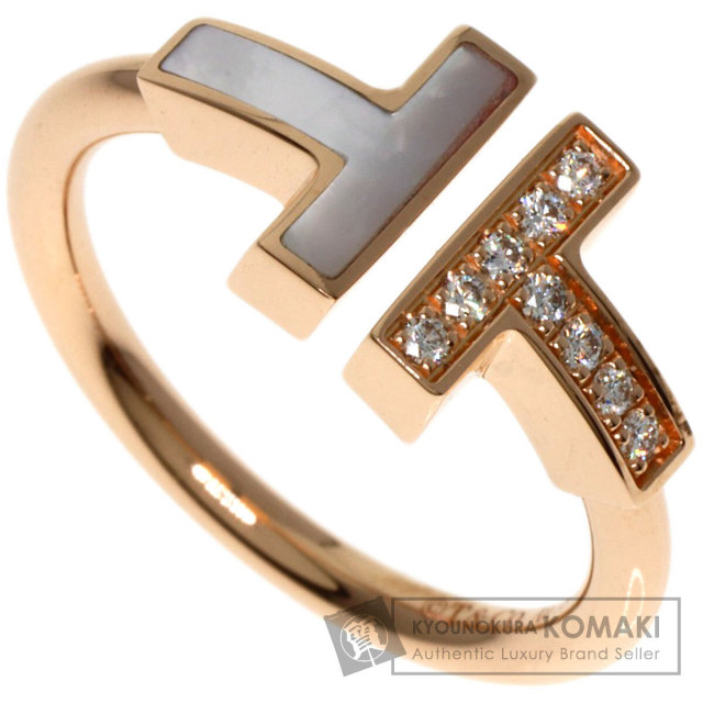 TIFFANY&Co. ティファニー Tワイヤー ダイヤモンド シェル リング  
