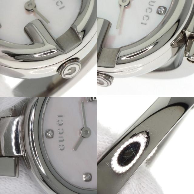 GUCCI 腕時計 バングル 134.5 シェル GUCCI - GUCCI グッチ 134.5 GG シェル バングル 腕時計 PGP PGP