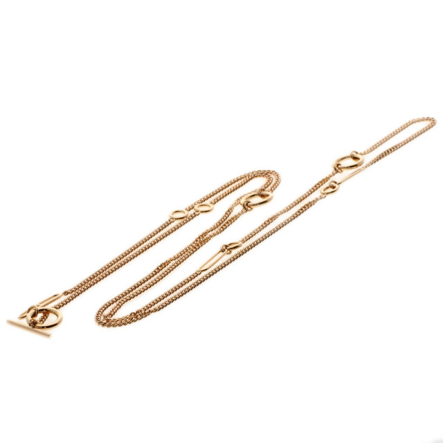 HERMES エルメス シェーヌ ダンクル エシャペ ロング ネックレス K18 