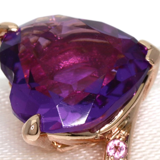 K.UNO ケイウノ ハートモチーフ アメジスト リング・指輪 K18ピンク  