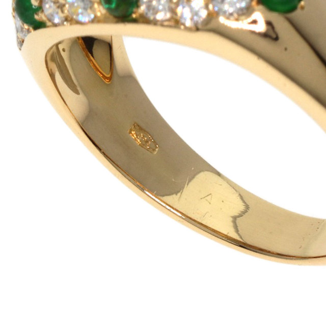 レア　美品　カルティエ　コンテッサ エメラルド　ダイヤ リング　K18　指輪 レア 美品 カルティエ コンテッサ エメラルド ダイヤ リング K18