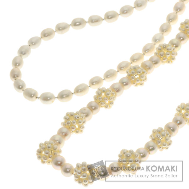 淡水パール 真珠 2本セット ネックレス シルバー 84.5g レディース