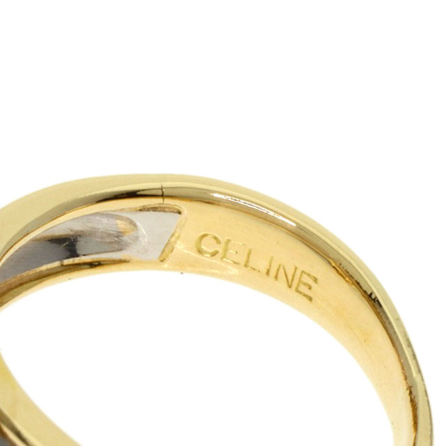CELINE セリーヌ ロゴ ダイヤモンド リング・指輪 K18イエローゴールド 
