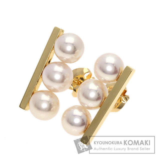 TASAKI タサキ バランス ネオ アコヤパール 真珠 ピアス K18イエロー 