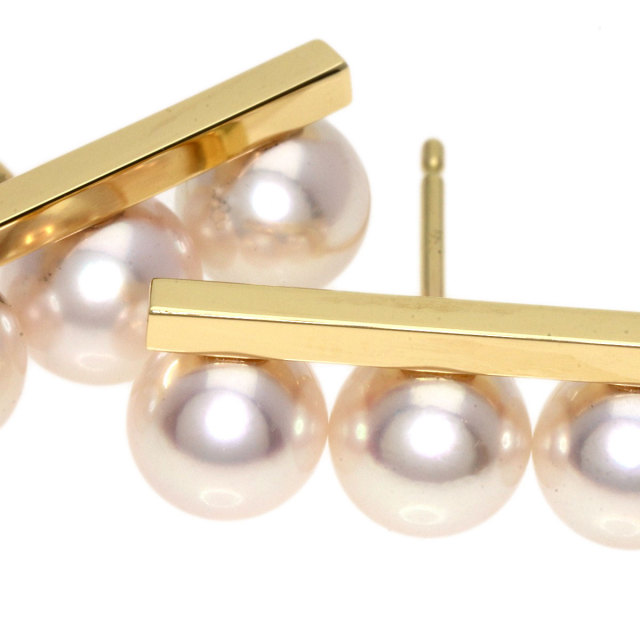 TASAKI タサキ バランス ネオ アコヤパール 真珠 ピアス K18イエロー