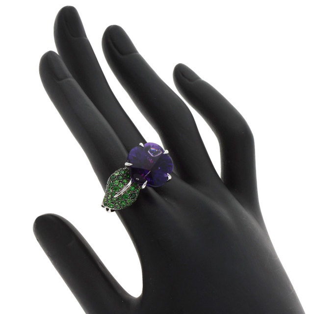 CHANEL シャネル カメリア アメシスト ガーネット #50 リング・指輪