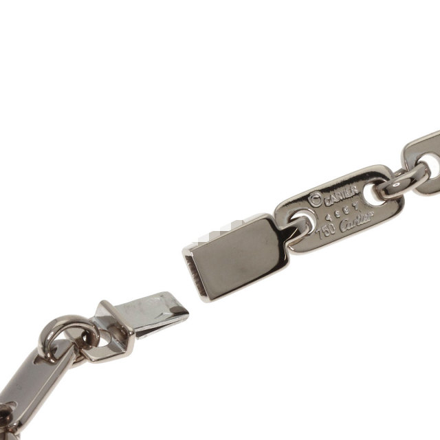 【美品❣】　カルティエ　フィガロ　ブレスレット　ホワイトゴールド　18cm CARTIER カルティエ フィガロ 鍵付き ブレスレット K18ホワイト