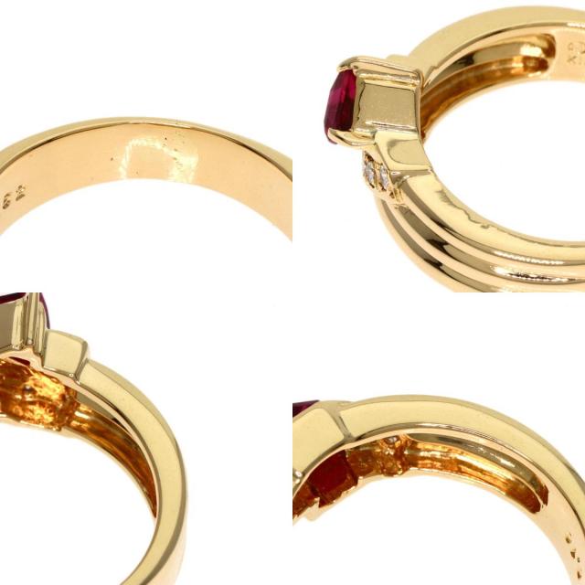 TASAKI タサキ ダイヤモンド ルビー リング・指輪 K18イエローゴールド