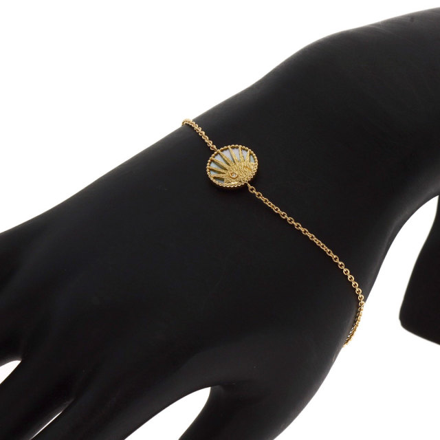 ディオール ブレスレット ローズ デヴァン セレスト シェル オニキス 1P ダイヤモンド