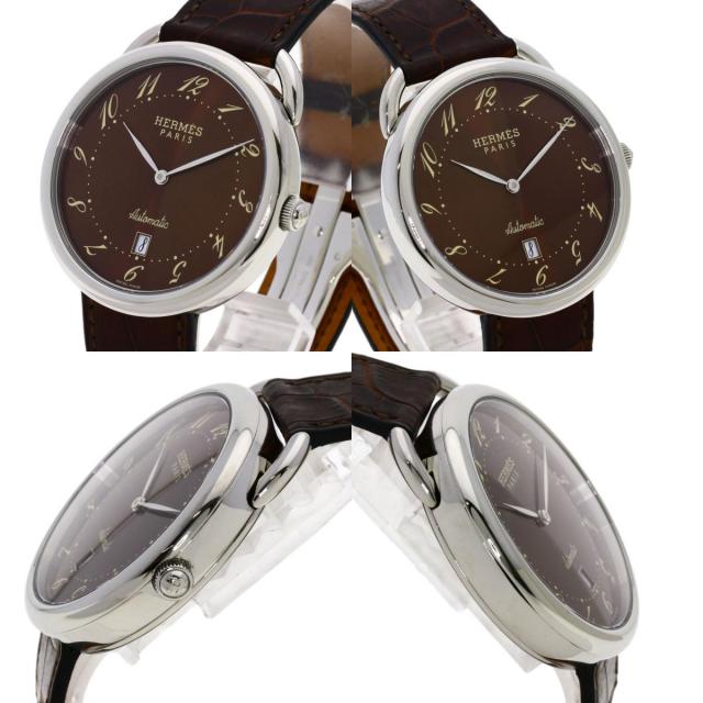 HERMES エルメス AR4.810 アルソー 腕時計 ステンレススチール/革  