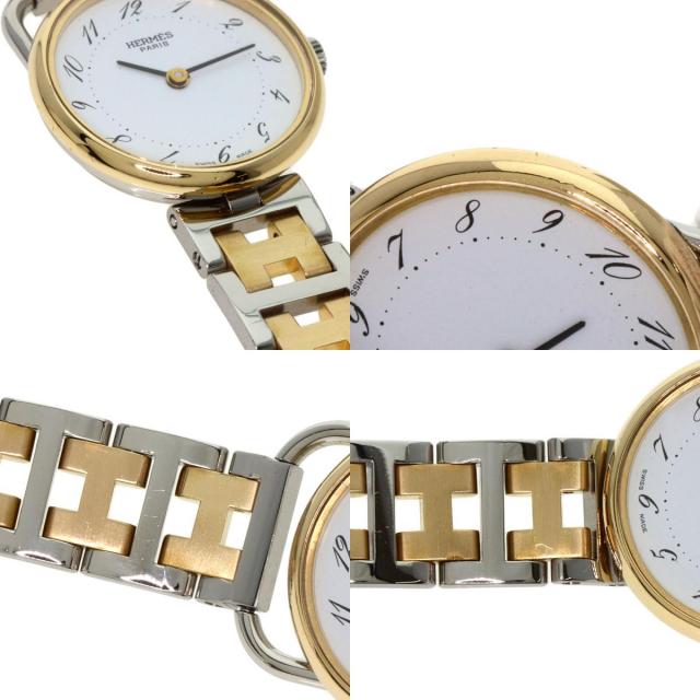 HERMES エルメス アルソー 腕時計 ステンレススチール/SSxGP