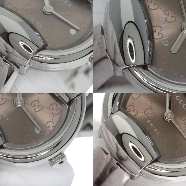 GUCCI グッチ 1400L GG ラウンドフェイス バングル 腕時計 ステンレス  