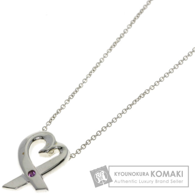 未使用に近い ティファニー ネックレス バイザヤード 1P ピンクサファイア TIFFANY&Co. ティファニー バイザヤード ピンクサファイア ネックレス