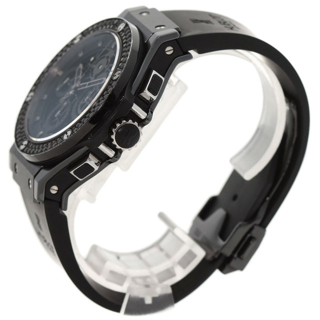 ウブロ 腕時計 アエロバン オールブラック クロノグラフ ブラックダイヤモンドベゼル