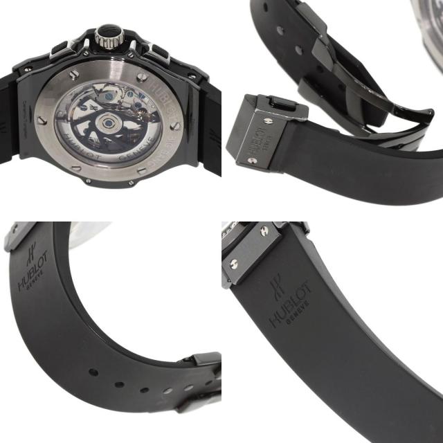 ウブロ 腕時計 アエロバン オールブラック クロノグラフ ブラックダイヤモンドベゼル