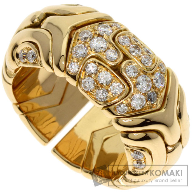 ブルガリK18綺麗なボリュームのあるゴールドリング❤︎ BVLGARI ブルガリ アルベアーレダイヤモンド リング・指輪 K18