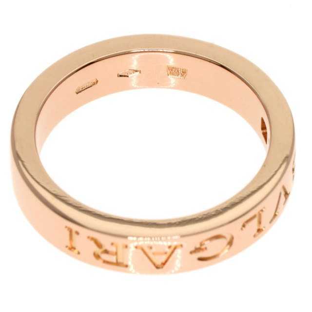 BVLGARI ブルガリブルガリダブルロゴ 1P ダイヤ リング 750 #61 BVLGARI ブルガリ ダブルロゴ 1P ダイヤモンド リング・指輪 K18