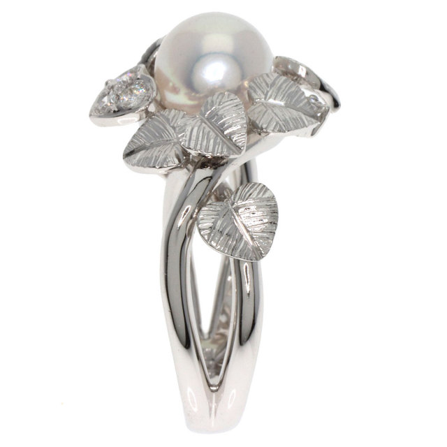 MIKIMOTO ミキモト パール 真珠 ダイヤモンド リング・指輪 K18 