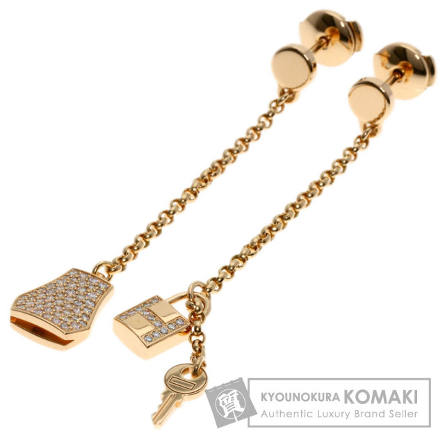 HERMES エルメス ケリー ・クロシェット ダイヤモンド ピアス K18  