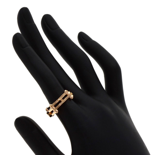 HERMES エルメス Hロゴ ダイヤモンド #52 リング・指輪 K18