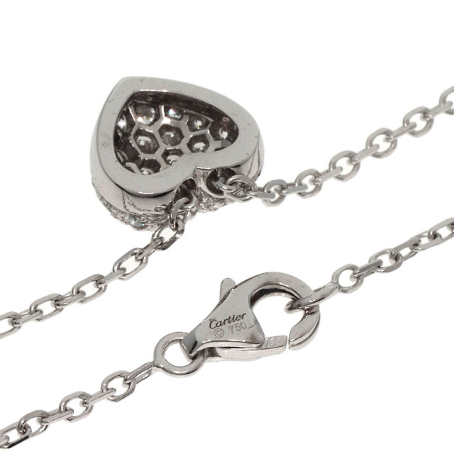 CARTIER カルティエ ハート パヴェ ダイヤモンド ネックレス K18