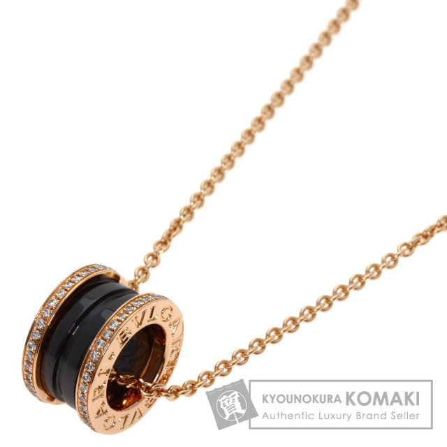 【ブルガリ限定品】 クラシック ローズゴールド ブラックセラミック ネックレス BVLGARI ブルガリ ネックレス ビーゼロワン B.zero1 ブラック