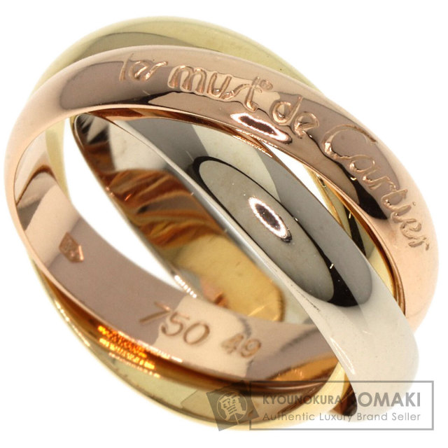 発送遅れます⭐︎カルティエ　Cartier トリニティ 5連　リング　49 9号 人気/美品🌟Cartier トリニティ 5連 スリーカラー リング 49 約9