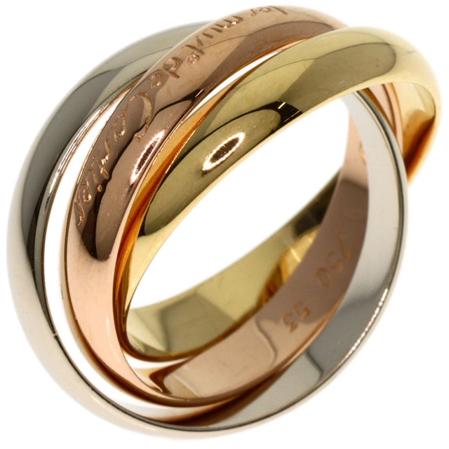 土日限定価格❗️カルティエ　トリニティリング SM 53 CARTIER カルティエ トリニティ #53 リング・指輪 K18イエロー