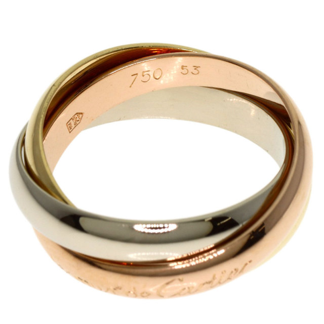土日限定価格❗️カルティエ　トリニティリング SM 53 CARTIER カルティエ トリニティ #53 リング・指輪 K18イエロー
