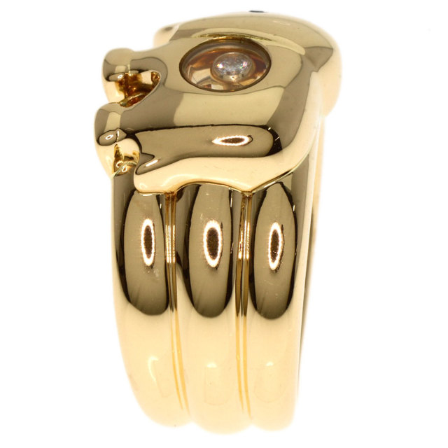 Chopard ショパール リング9号　ハッピーダイヤモンド K18×SS Chopard ショパール ハッピーダイヤモンド 象モチーフ リング