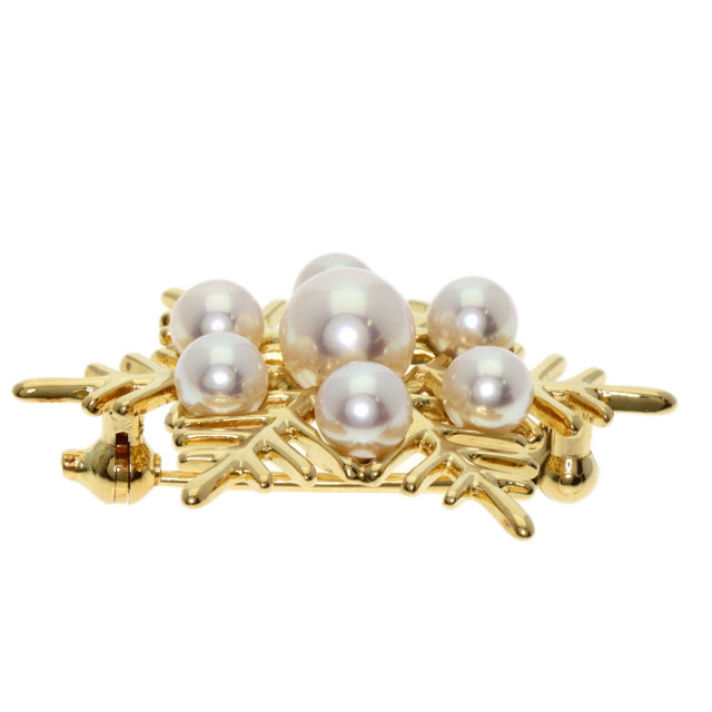 ✨ほぼ未使用✨MIKIMOTO パール7珠 ピンブローチ 雪の結晶 美品✨MIKIMOTO✨パール7珠 ピンブローチ シルバー 雪の結晶