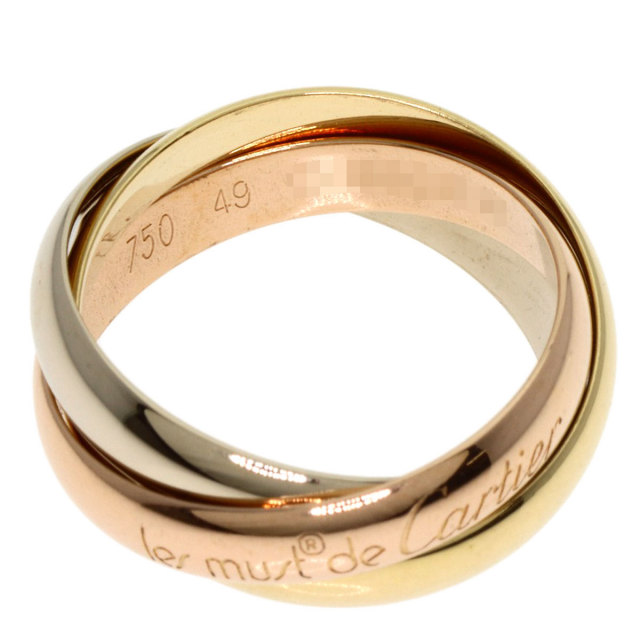 【新品仕上げ】カルティエ トリニティ リング 49 9号 6135 CARTIER カルティエ トリニティ #49 リング・指輪 K18イエロー