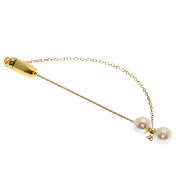 MIKIMOTO ミキモト パール 真珠 ピンブローチ ブローチ K14