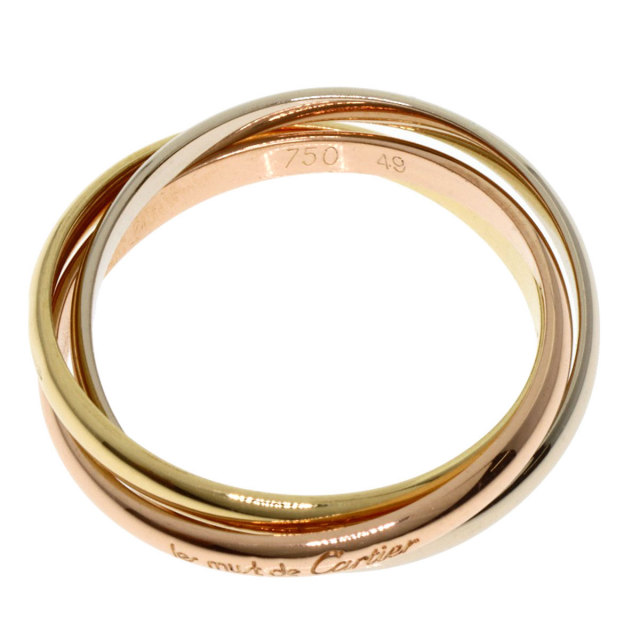 ◆Cartier◆トリニティ リングxs 3連 #49 カルティエ ◇Cartier◇トリニティ リングxs 3連 #49 カルティエ