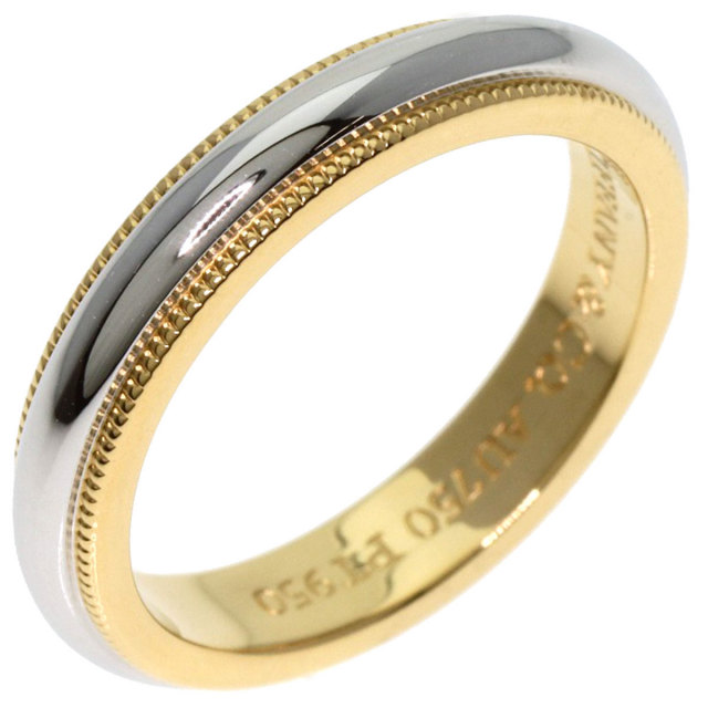 Tiffany & Co. ティファニー18 Kプラチナドリル TIFFANY&Co. ティファニー ミルグレイン リング・指輪 プラチナ