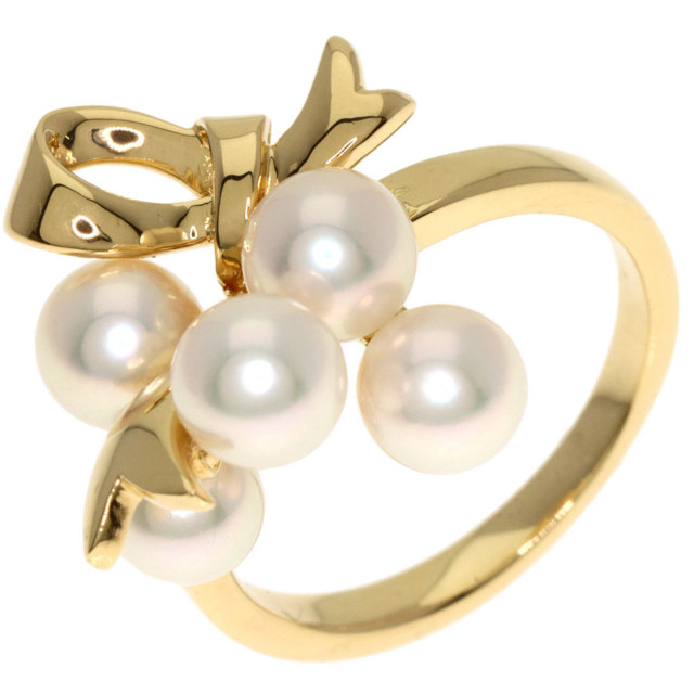 【美品】 MIKIMOTO ミキモト スカーフリング ゴールド　パール MIKIMOTO (新品仕上げ済) 希少 ミキモト ゴールデン パール