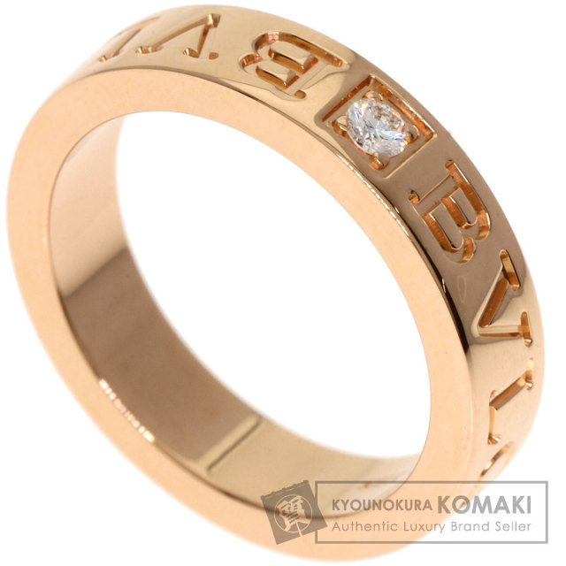 BVLGARI ブルガリ ダブルロゴ 1P ダイヤモンド リング・指輪 K18