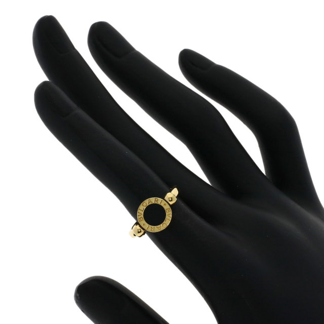 BVLGARI ブルガリ ブルガリブルガリ フリップ サンゴ オニキス リング