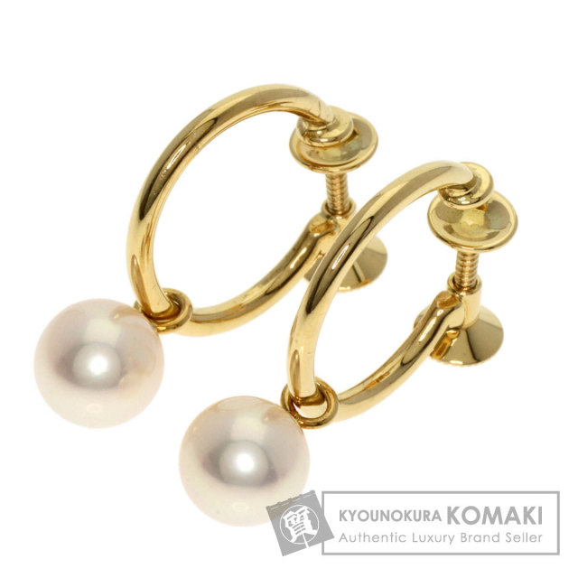 MIKIMOTO ミキモト パール 真珠 イヤリング K18イエローゴールド