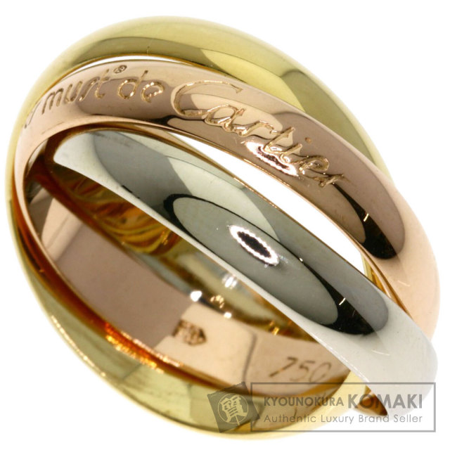 カルティエトリニティイエローゴールドリング CARTIER カルティエ トリニティ 5連 リング 指輪 13.5号 18金