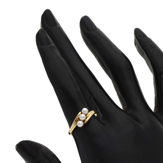 【MIKIMOTO】K18 13号 パールリング✧*。 MIKIMOTO ミキモト パール 真珠 リング・指輪 K18イエロー