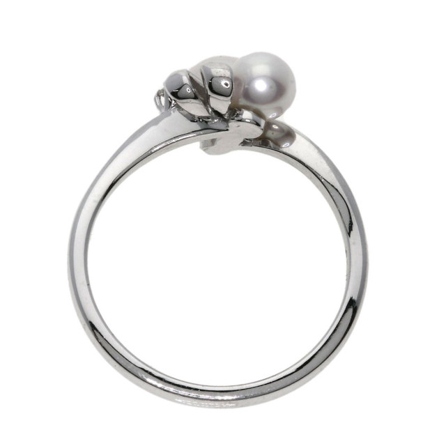 MIKIMOTO ミキモト パール 真珠 ダイヤモンド リング・指輪 K18