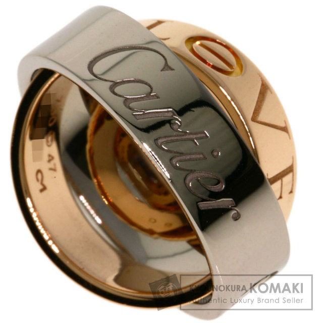 保証書付 カルティエ Cartier K18PG ミニラブリング 47号 CARTIER カルティエ シークレット ラブリング #47 リング・指輪